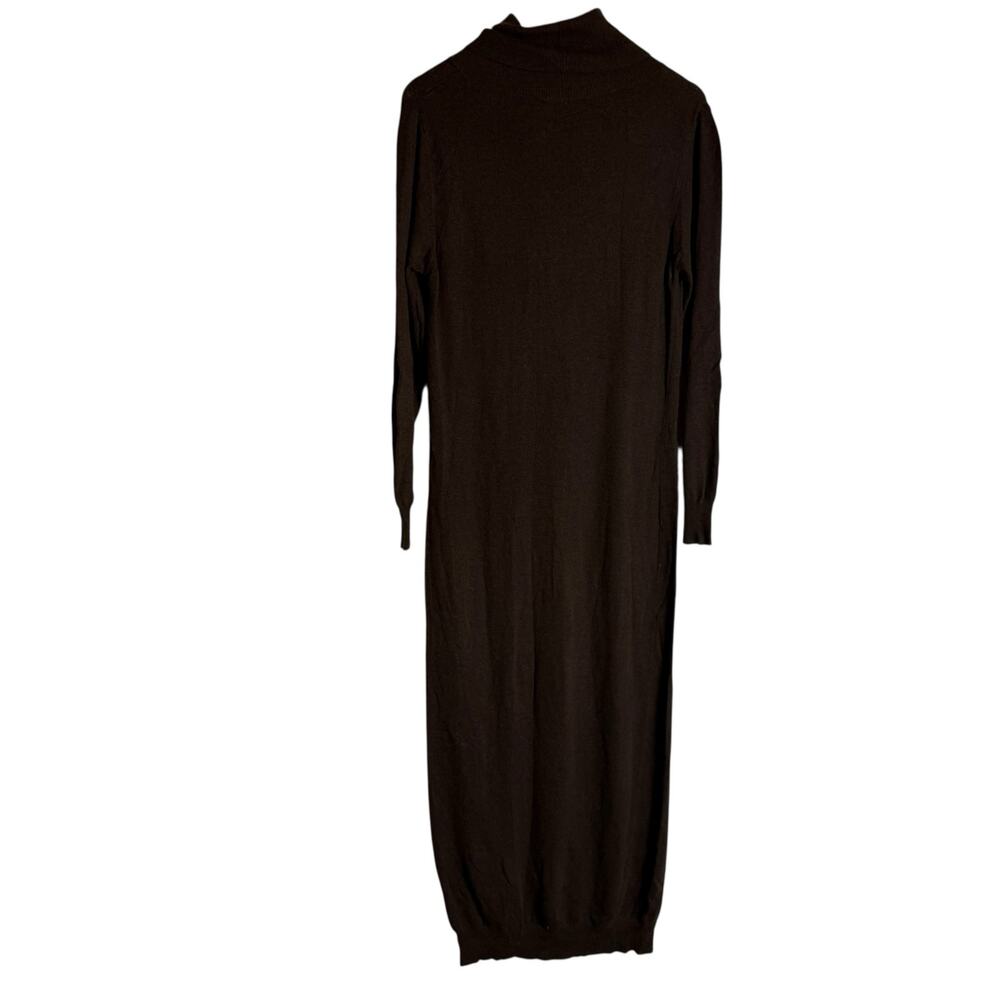Pietro Brunelli Milano Brown La Salle Wool Blend Turtleneck Sweater Maxi Dress S - Picture 12 of 15